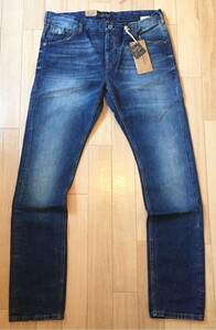 〜5/7◆ 新品「SCOTCH&SODA」テーパードジーンズ Blue SIZE:33/34 トルコ製 ボタンフライ アムステルダム発