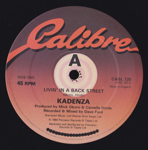 ダンクラ12inch★KADENZA / Livin’ in a back street★Calibre★