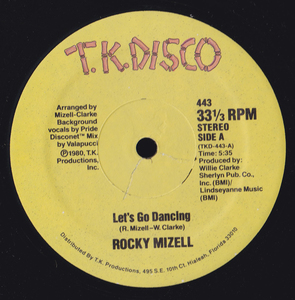 ダンクラ12inch★ROCKY MIZEL / Let’s go dancing★T.K.Disco★