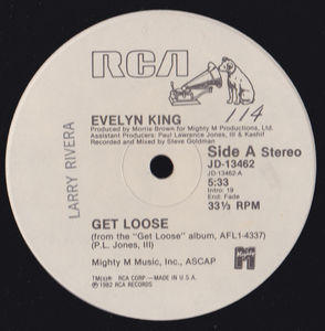 ダンクラ12inch★EVELYN KING / Get loose★promo盤・RCA★