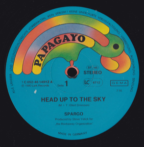 ダンクラ12inch★SPARGO / Head up to the sky★ドイツ盤・Papagayo★