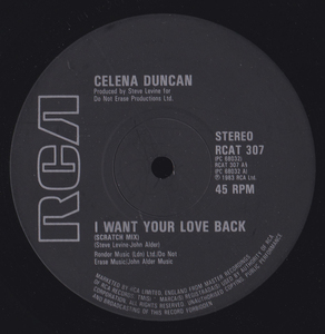 ダンクラ12inch★CELENA DUNCAN / I want your love back★U.K.盤・RCA★