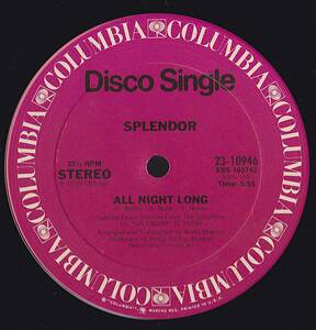 ダンクラ12inch★SPLENDOR / All night long / Sunny side up★Columbia★