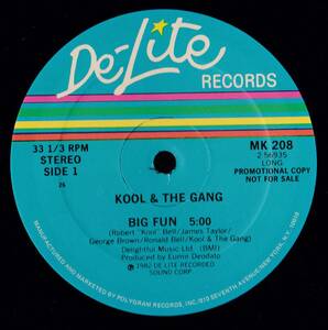 ダンクラ12inch★KOOL & THE GANG / Big fun★U.S.盤・De-Lite★