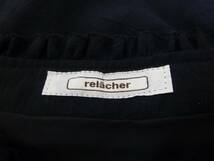 relacher/ルラシェ◆黒ヘンリー美ラインロングワンピースF/アンビテックスブラック◆1219_画像6