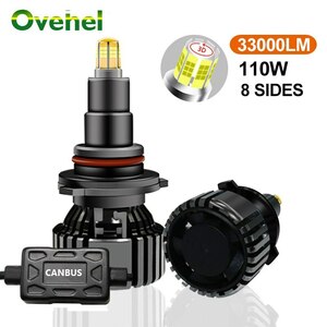 OVEHEL 33000LM 110WH7 LED H4 H11 CANBUS車 ヘッドライト電球LED H8 HB4 HB3 9005 9006 D1S D2S H1 LEDランプフォグランプ6000 18K