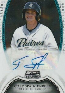 2011 BOWMAN STERLING Cory Spangenberg RC Auto 元西武ライオンズ 来日外国人 スパンジェンバーグ直筆サインカード