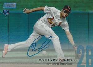 【10枚限定】2018 TOPPS STADIUM CLUB Breyvic Valera RC Auto #/10 オリックス 来日外国人 ブレイビック・バレラ直筆サインカード