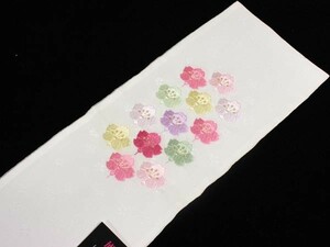 七五三女の子正絹桜刺繍半衿tajs01