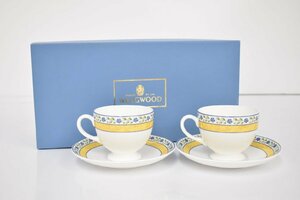 ウェッジウッド WEDGWOOD ペアカップ & ソーサー ミストラル 2客 箱付き 美品 → 2211LM012