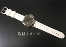 腕時計 メンズ用 シリコン ラバーベルト 22mm ホワイト 白 【対応】 パネライ_画像1