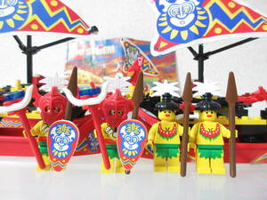 LEGO★♯6256 ロンゴ族のカヌー 2セット分 ミニフィグ 南海の勇者 シリーズ 同梱可能 レゴ パイレーツ 海賊 民族 先住民 pirate