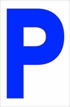 シンプル縦型看板「Ｐマーク（青）」【駐車場】屋外可_画像1