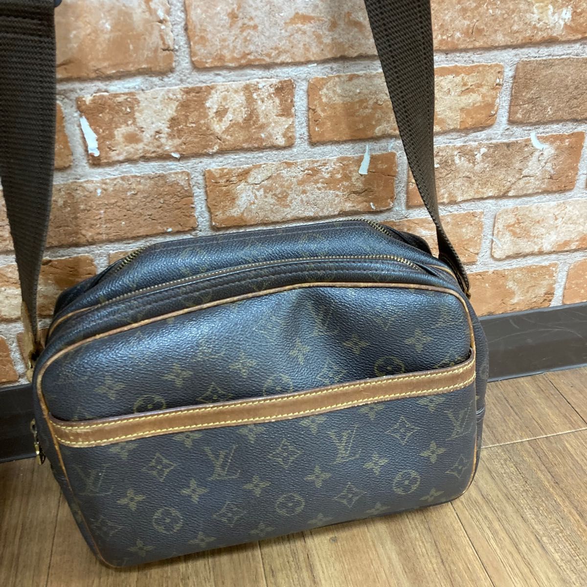 最安 ルイヴィトン ショルダーバッグ LOUIS VUITTON ブラウン1316