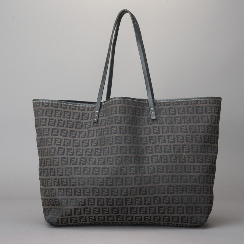 1円 FENDI フェンディ ズッキーノ トートバッグ ジャガード レザー