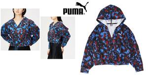 新品！　PUMA（プーマ） レディース スウェット クロップド丈 Vネック パーカー 