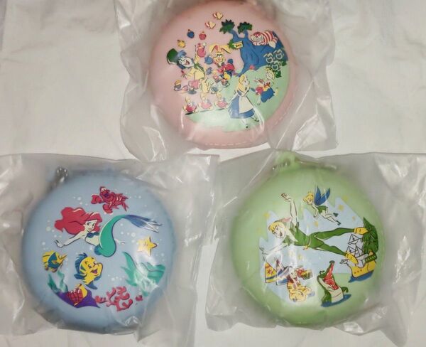 ディズニーストア ディズニーストアクラブ ピーターパン&リトルマーメイド&アリス シリコンポーチ 3個セット 非売品