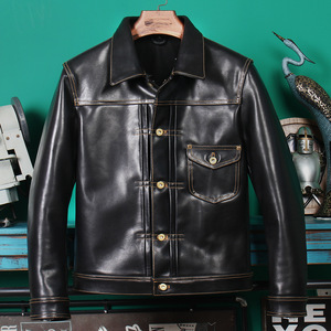  not possible to overlook Horse Hyde 40'skau Boy large war model type G Jean leather jacket 1st First Rider's horse leather size selection possible 