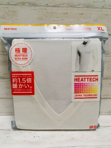 【極暖】ヒートテック エクストラウォーム VネックT(九分袖・極暖) XL 1枚