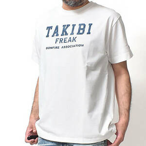 【 Branchworks 】 ブランチワークス 日本製 Made in japan コットン100% ロッシェ天竺 Tシャツ Cotton100% TEE TAKIBI シロ L