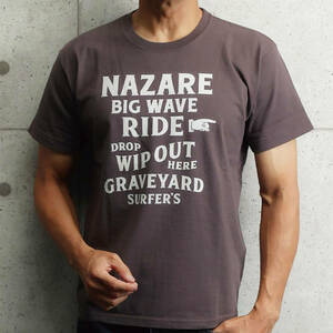 【 Branchworks 】 ブランチワークス 日本製 Made in japan コットン100% クラックプリント Tシャツ Cotton100% TEE NAZARE ブラウン XL