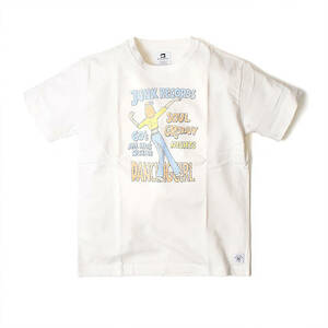 【 Branchworks 】 ブランチワークス 日本製 Made in japan コットン100% プリント Tシャツ Cotton100% TEE JUNK RECORDS ホワイト M