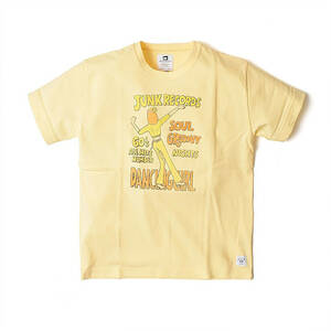 【 Branchworks 】 ブランチワークス 日本製 Made in japan コットン100% プリント Tシャツ Cotton100% TEE JUNK RECORDS ライトイエロー M