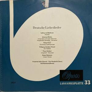 LP独オペラ ヴンダーリヒ ザイラー ラインハルト ドイツ歌曲集