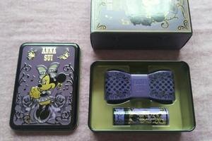  free shipping! Anna Sui make-up kit Minnie Mouse lip eyeshadow Disney minnie purple rare collaboration limitation coffret 