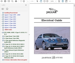  Jaguar S-Type wiring diagram electrical guide 1999-2006 VerUP JAGUAR Stype S type