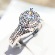 大粒 czダイヤモンドリング レディース 12号 14号 16号 婚約指輪 0.8ct_画像1