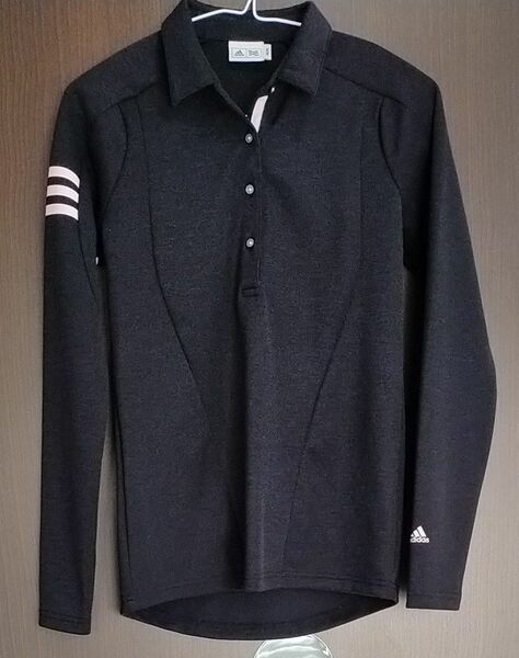 美品　adidas　アディダス　テーラーメイド　メンズゴルフシャツ　長袖シャツ　ウール混素材　Mサイズ