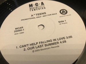 12”★A*Teens / Can't Help Falling In Love / ユーロ・ヴォーカル・ハウス！