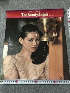  Showa Retro. календарь [ новый товар не использовался ]1982 год * Showa 57 год * лето ...*The Beauty Angels