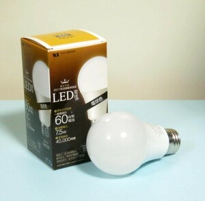 LED電球60W形相当E26口金・電球色★M1P-LED60WD