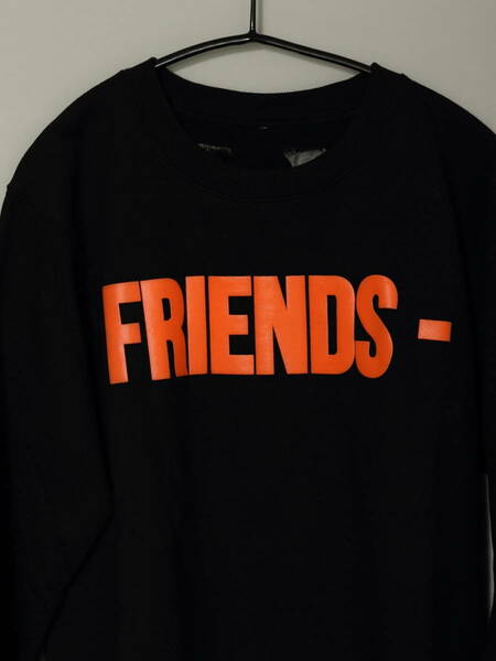 928 VLONE FRIENDS CREWNECK SWEATSHIRT BLACK ORANGE XL