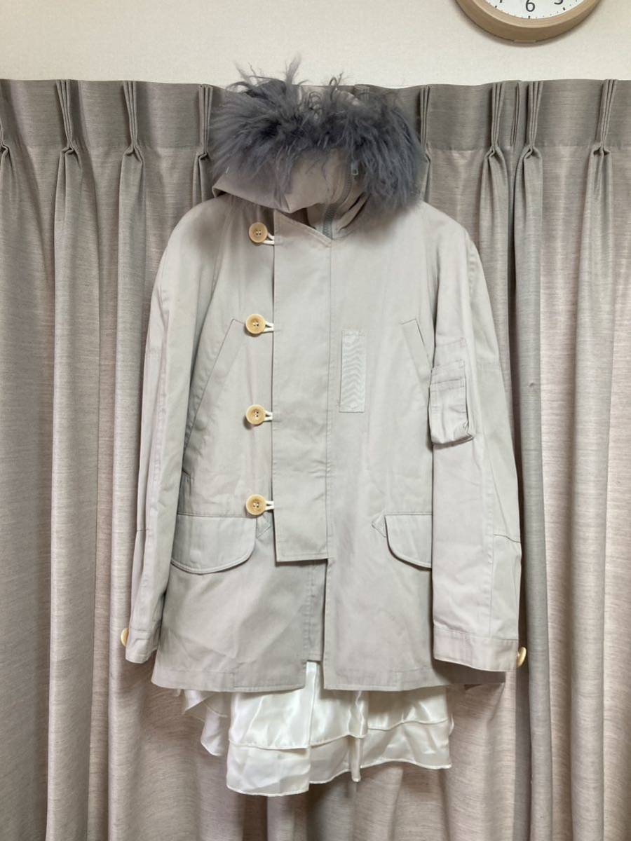 sacai 新品同様 20万円程 レイヤードドッキングコート レディースファッション コート、アウター