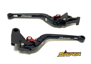 ADV150/KF38 PCX/JK05 PCX160/KF47 6段階アジャスター 可倒式 ブレーキレバーセット 黒 SNIPER スナイパー SP0123BK