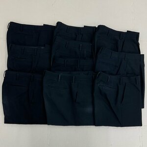 (Y)UZ868 (中古) 男子学生服 ズボン 10点セット /W70/W73/W76/W78/W79/黒/冬用/夏用/制服/標準型学生服/中学校/高校/演劇/まとめ売り/