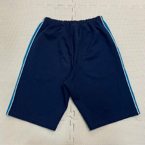 YJ859 (中古) 校名不明 ジャージ 2点セット /校名マークなし/SCHOOL SPORTS WEAR/Lサイズ/ハーフパンツ/ハーパン/紺×青/体操着/体操服の画像3