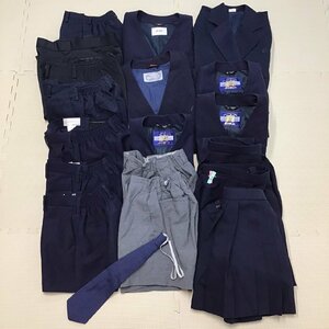 OK057(中古)(箱) 山形・福島・愛知方面 制服 20点セット/120/160/ブレザー/スカート/ズボン/ネクタイ児童/園児/学生服/大量/まとめ売り/MIX