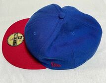 NEWERA ニューエラ 2T 59FIFTY BLANK 無地 ソリッド ツートン ブルー/レッド キャップ 帽子 71/2 59.6cm [ta-0572]_画像3