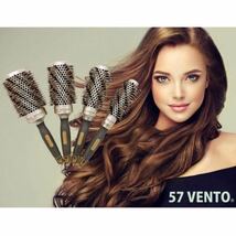 57 VENTO スタイリング ロールヘアブラシ ベント(風通し孔)付き セラミック ラウンドバレル (#43mm) 0329m③_画像4