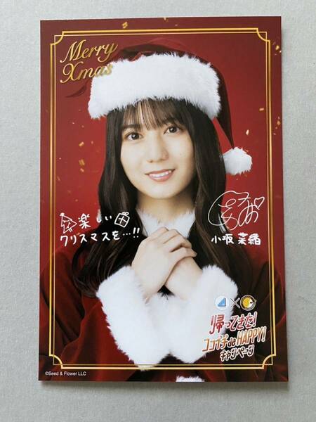 小坂菜緒 ココイチ 日向坂46 ポストカード CoCo壱番屋 クリスマス