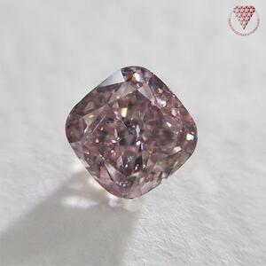 0.572 ct Fancy Brownish Purplish Pink I1 CGL 天然 ピンク ダイヤモンド ルース クッションシェイプ DIAMOND EXCHANGE FEDERATION