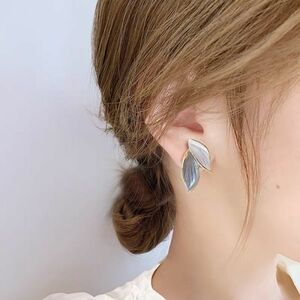 Piercing Leaf Blue Ladies Vintage Corean Accessories No Brand #C476-2