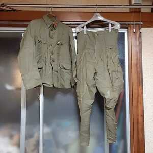 旧日本軍　日本軍　日本陸軍　軍服　制服　上下セット　ジャケット　襟章　乗馬ズボン　当時もの　実物　軍もの　管理:6211