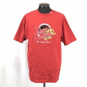 LRG/e lure ruji-*LION ROCK short sleeves T-shirt [Mens size -L/ red series /red series ]Tops/Shirts*BH84-②