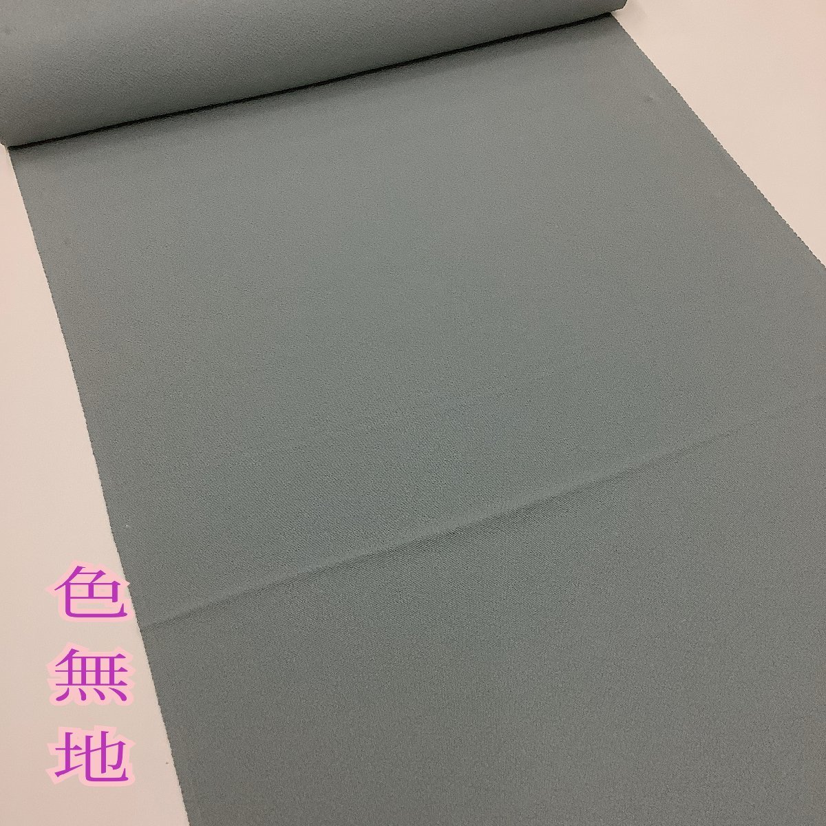 日本販売中 色無地 黄金糸 紋意匠 天恵豊穣文 八掛付き 白茶色 正絹 ...