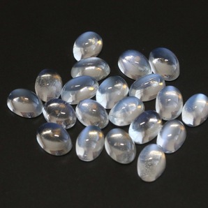 キレイ セイロンブルームーンストーン4x6mmオーバルカボション 20個 10.38ct